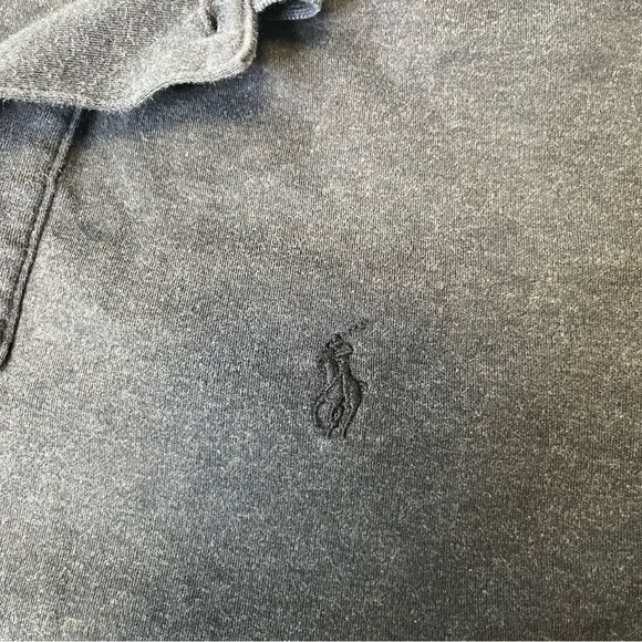 Polo Ralph Lauren Dark Gray Short Sleeve Polo Shirt Size Large Men's - Picture 3 of 5
